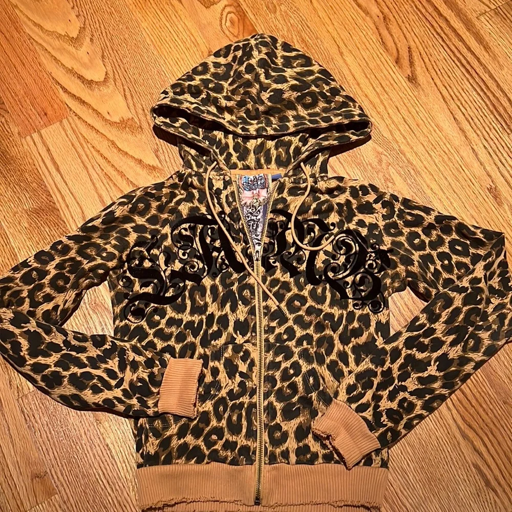 L.A.M.B. | Tops | Lamb By Gwen Stefani Cheetah Print Zip Up Hoodie
